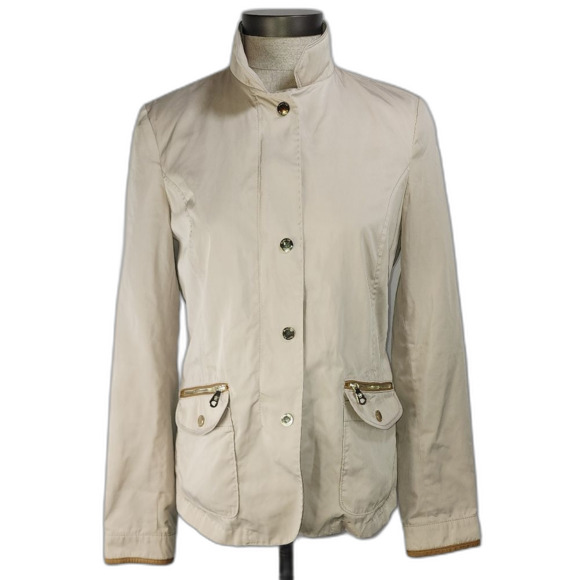 Massimo Dutti women's beige zipper jacket size small - Picture 1 of 15